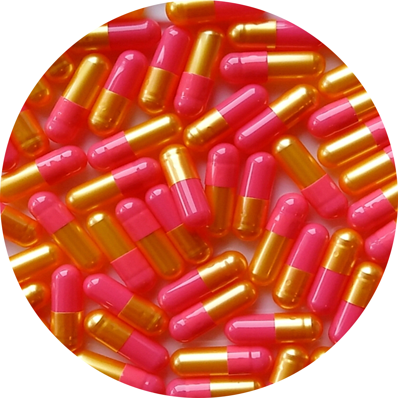 Size 0 Pink Gold Body Top Separated Gelatin Capsules, Empty Capsules 1 Size 0 Pink Gold Body Top Separated Gelatin Capsules, Empty Capsules