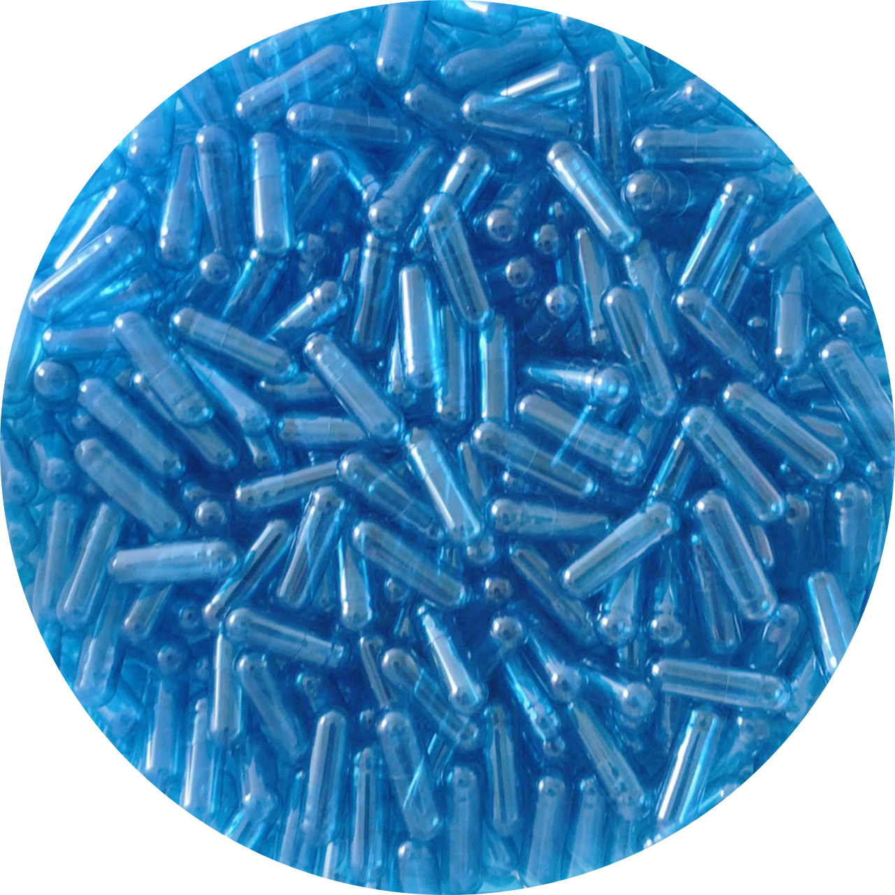 Size 2 Blue Transparent Gelatine Empty Capsules, EU Products 1 Size 2 Blue Transparent Gelatine Empty Capsules, EU Products