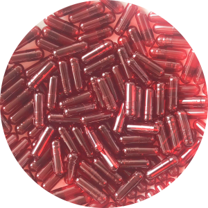 Size 0 Gelatin Capsules, Empty Capsules, Red Clear, TiO2 Free capsule