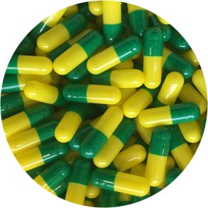 Pure Capsules® Size 2 Yellow Green Gelatin Capsules, Empty Pill Capsules
