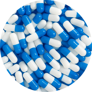 Pure Capsules®Size 0 Blue White Gelatin Capsules,TiO2 Free, Pill Capsule For Supplements DIY, Self Fill