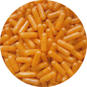 size 0 orange capsule tio2 free