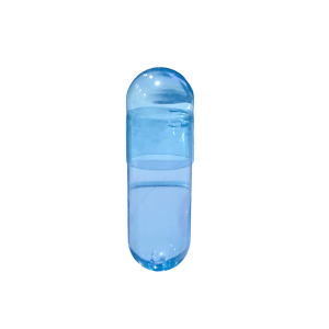 Pure Capsules Size 1 Blue Clear HPMC vegetarian capsule