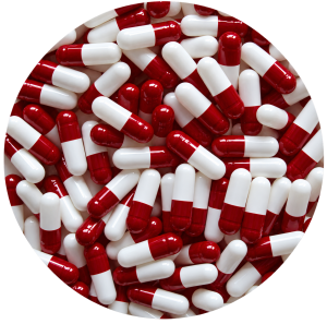 Pure Capsules Size 0 Dark Red and White Empty Gelatine Capsules